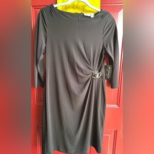 NWT - Kim Rogers Black Dress with Buckle Detail - Women’s - Size PM Petite Med